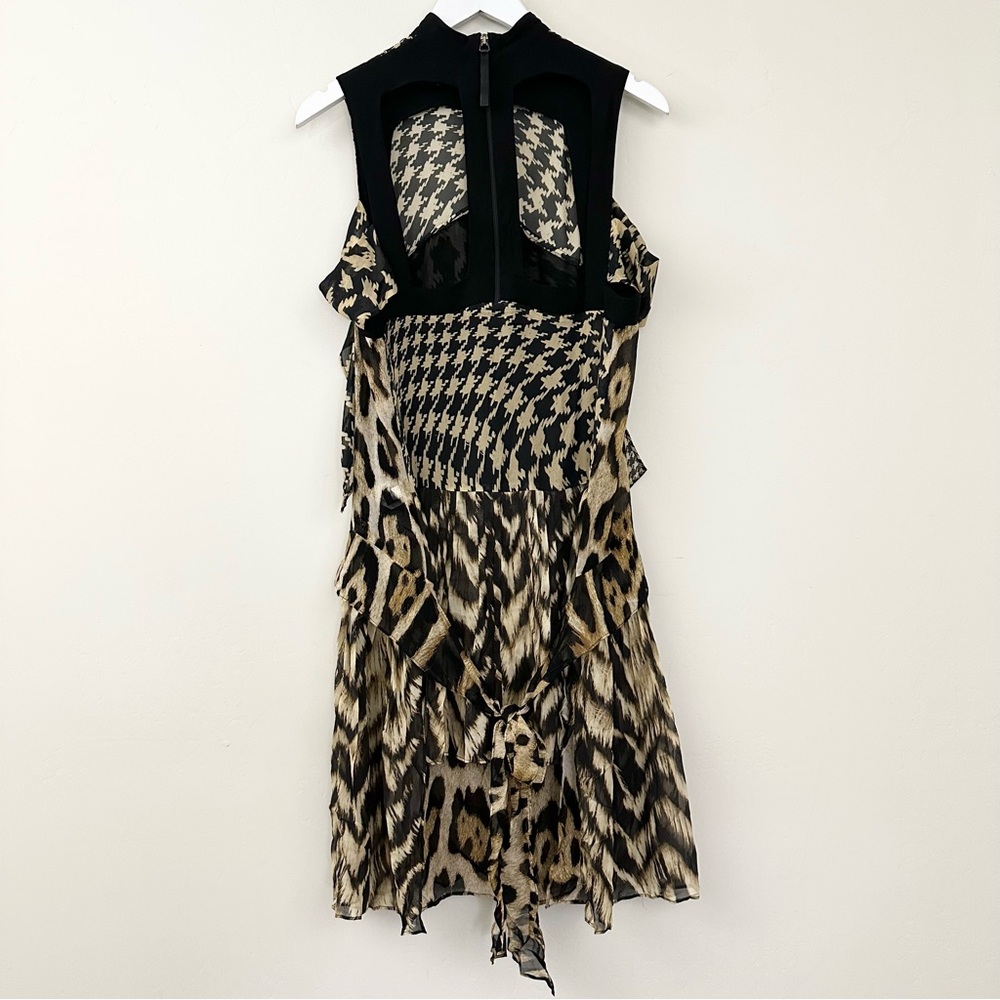 Just Cavalli Leopard Houndstooth Pattern Print Cu… - image 7